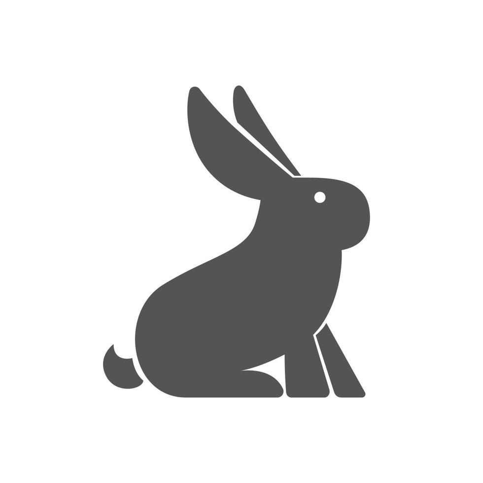logotipo o icono de animal de conejo vector