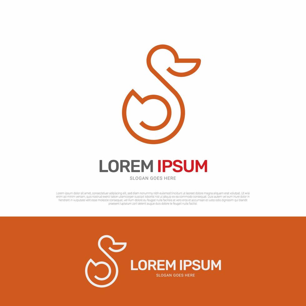 Duck animal logo icon design vector