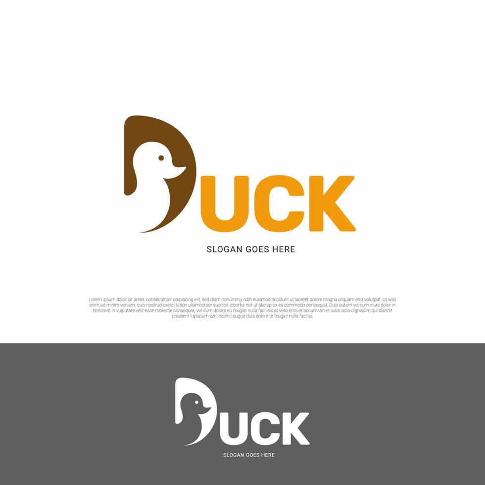 Duck animal logo icon design vector