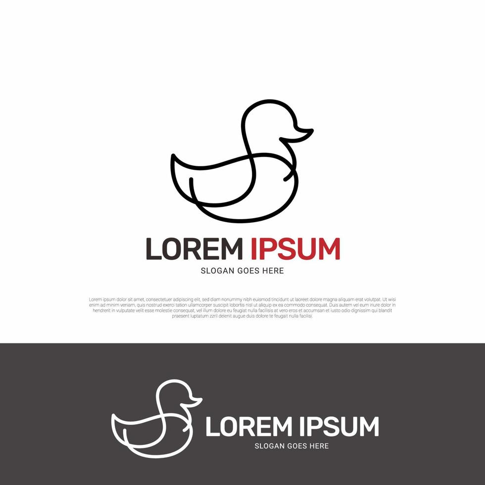Duck animal logo icon design vector