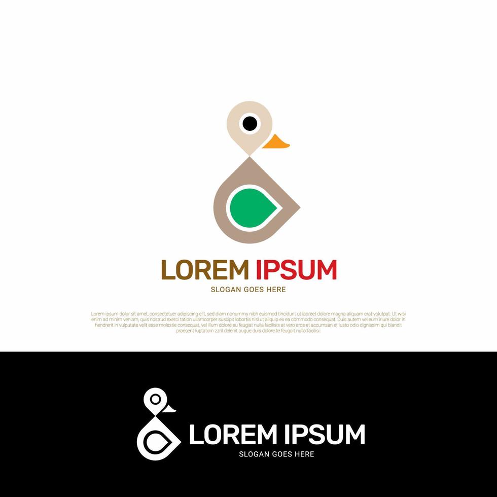 Duck animal logo icon design vector