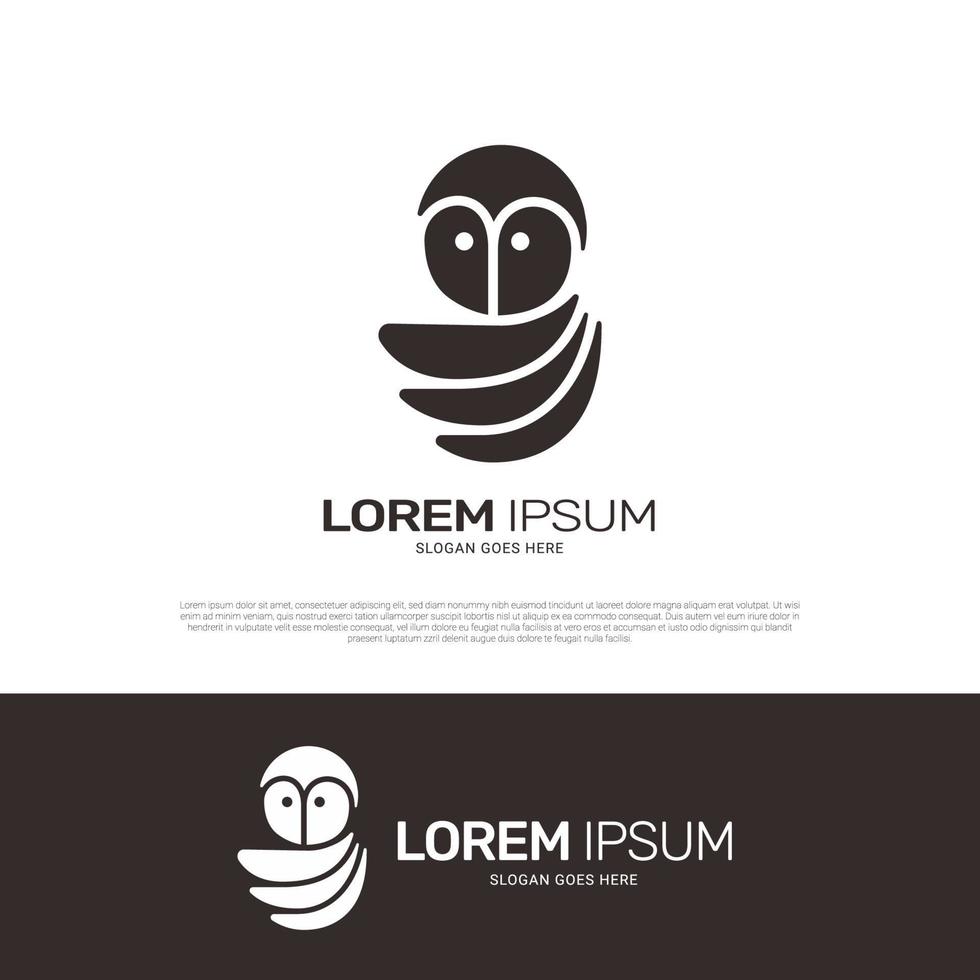 Owl logo icon design vector