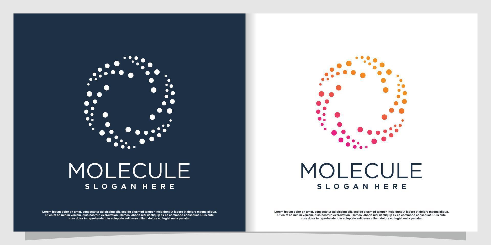 diseño de logotipo de molécula con concepto creativo moderno vector premium parte 3