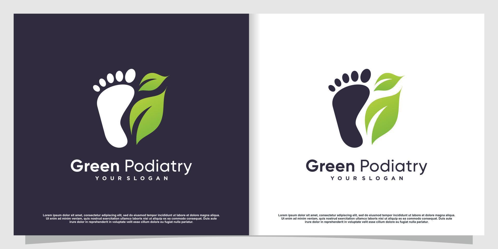 Podiatrist logo with creative element style Premium Vector part 7