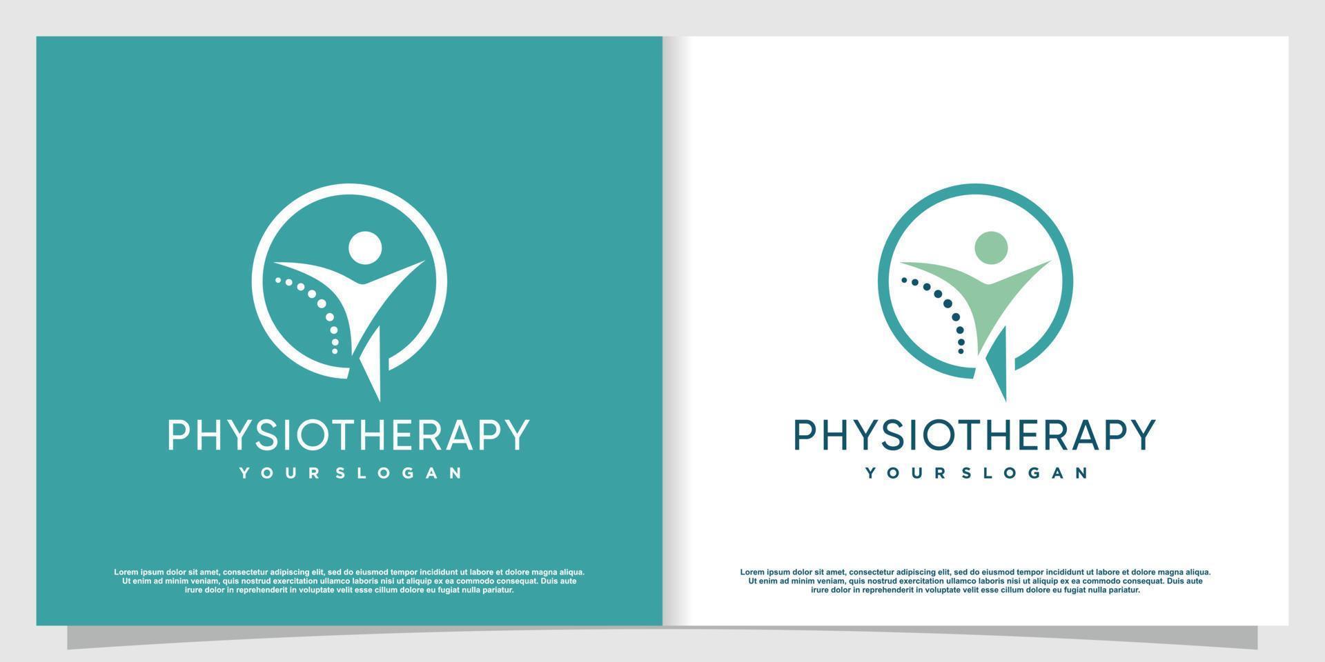 diseño de logotipo quiropráctico para masajes, terapia, salud y servicio vector premium parte 2