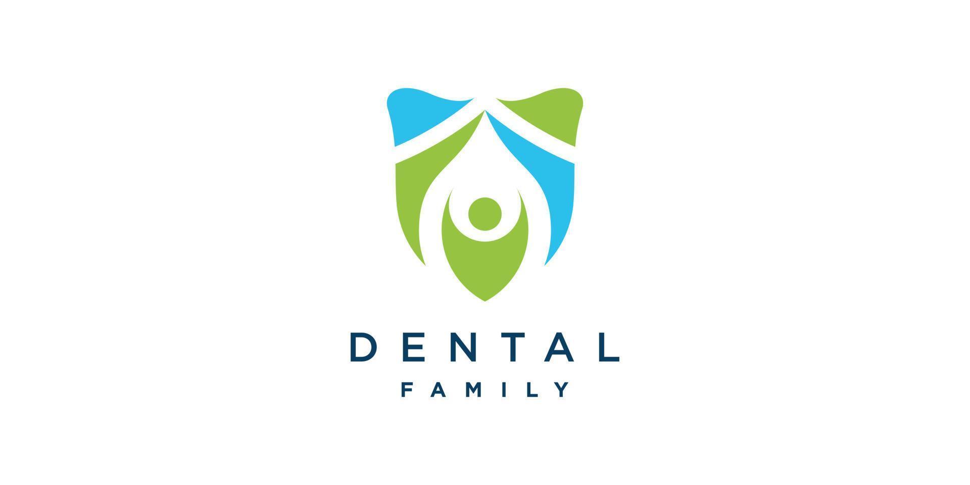 logotipo dental familiar con vector premium de estilo abstracto humano parte 3