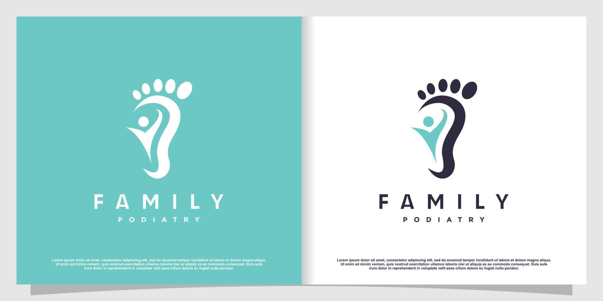 Podiatrist logo with creative element style Premium Vector part 6