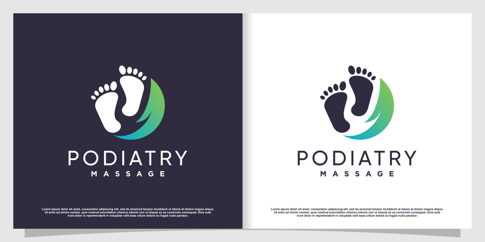 Podiatrist logo with creative element style Premium Vector part 4