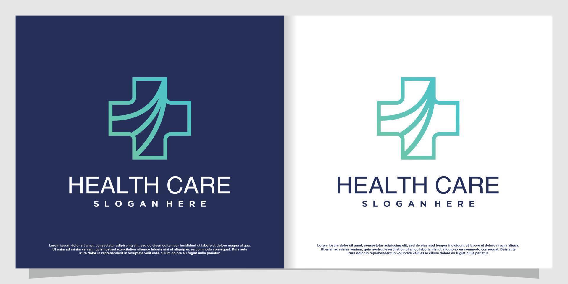 Medical logo with creative element Premium Vector part 6