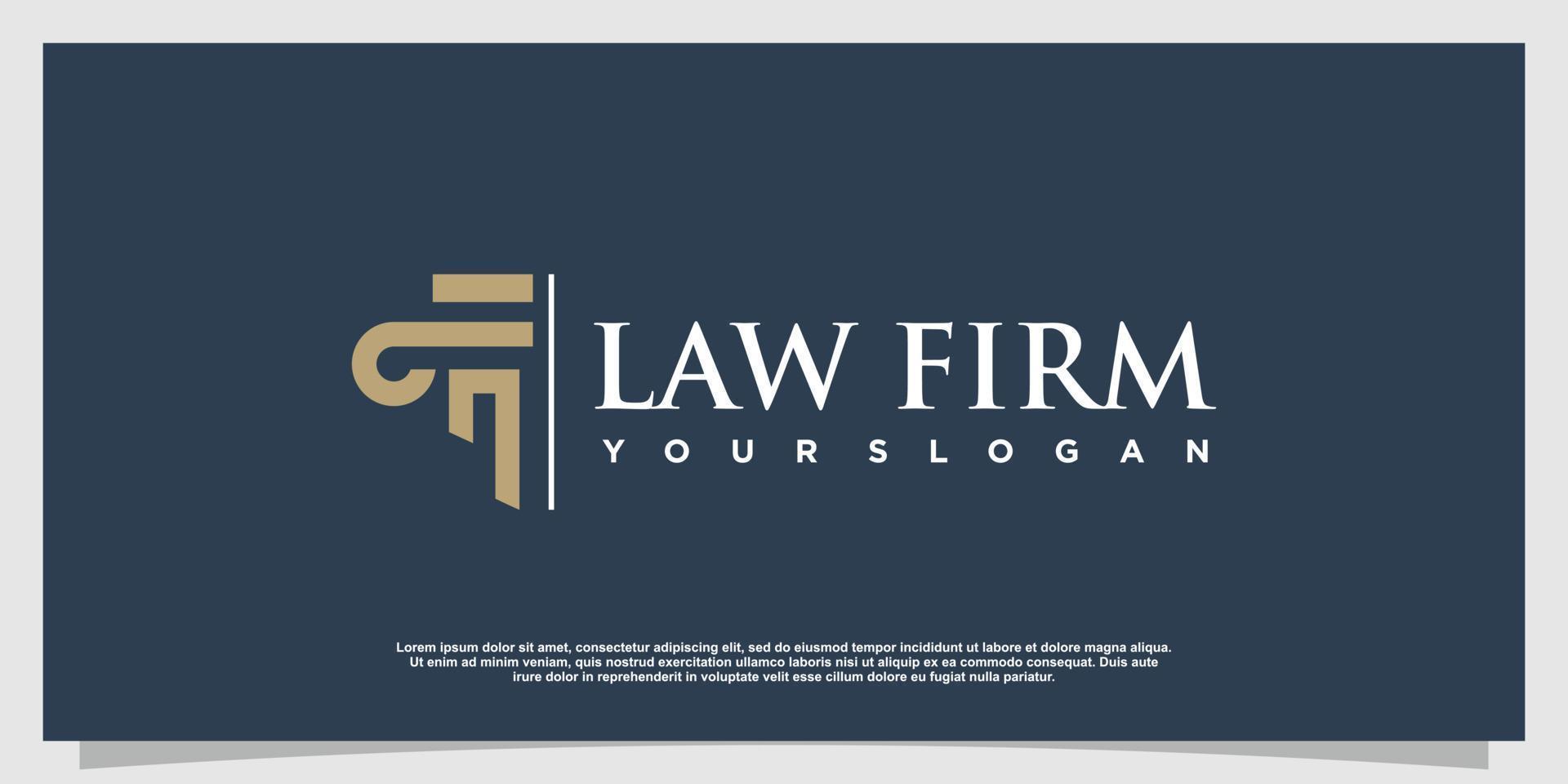 Lawyer logo with creative element style Premium Vector part 6