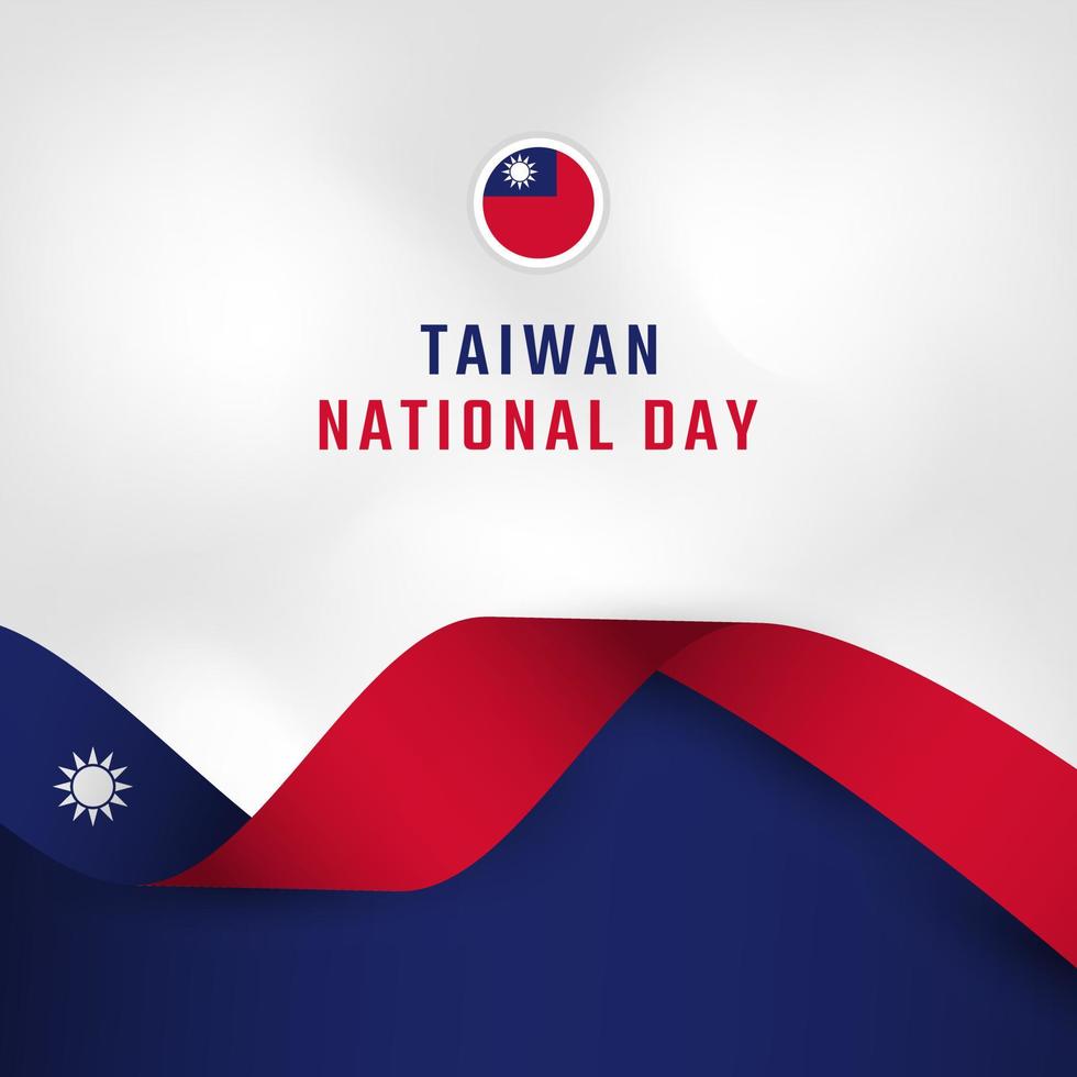 Happy Taiwan National Day October 10th Celebration Vector Design Illustration. Template for Poster, Banner, Advertising, Greeting Card or Print Design Element