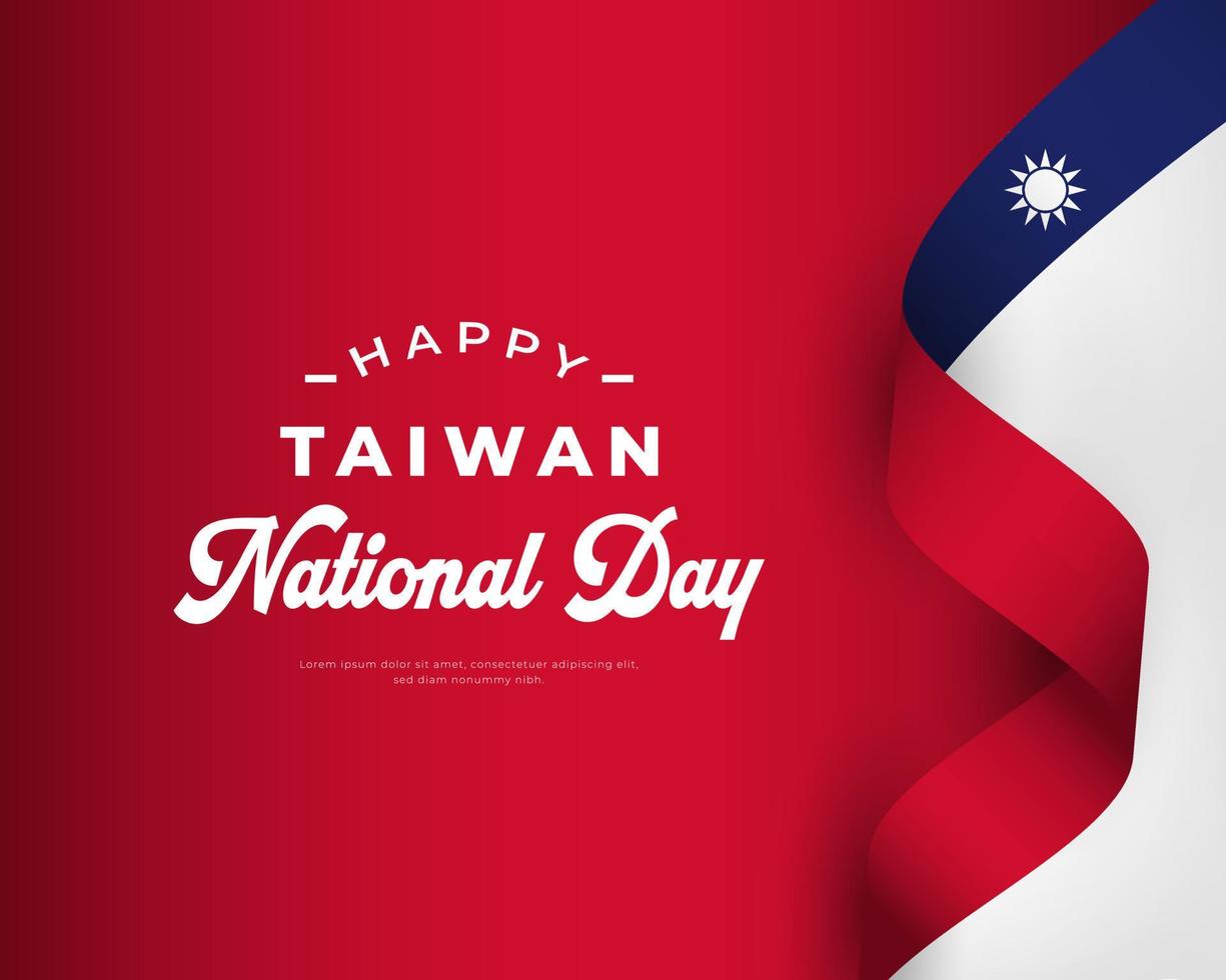 Happy Taiwan National Day October 10th Celebration Vector Design Illustration. Template for Poster, Banner, Advertising, Greeting Card or Print Design Element