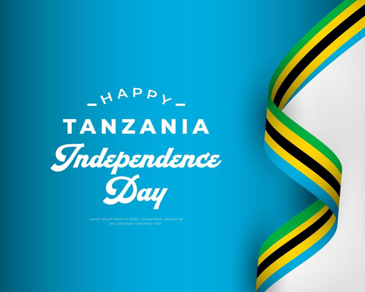 feliz día de la independencia de tanzania 9 de diciembre celebración vector diseño ilustración. plantilla para poster, pancarta, publicidad, tarjeta de felicitación o elemento de diseño de impresión