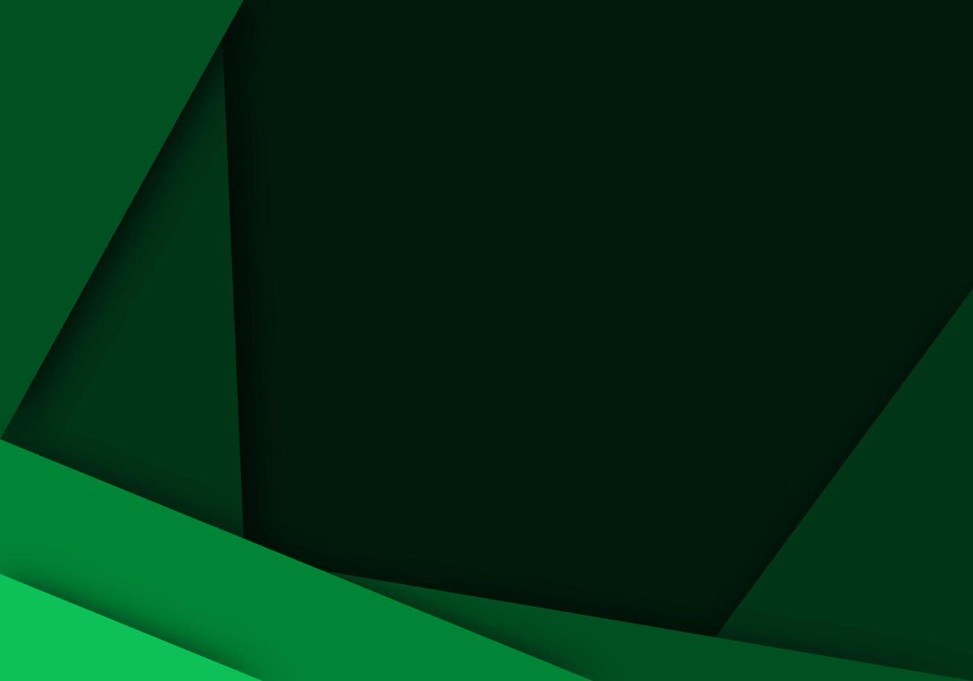 papel de capa de superposición geométrica de fondo verde cortado en oscuro con diseño de espacio vector