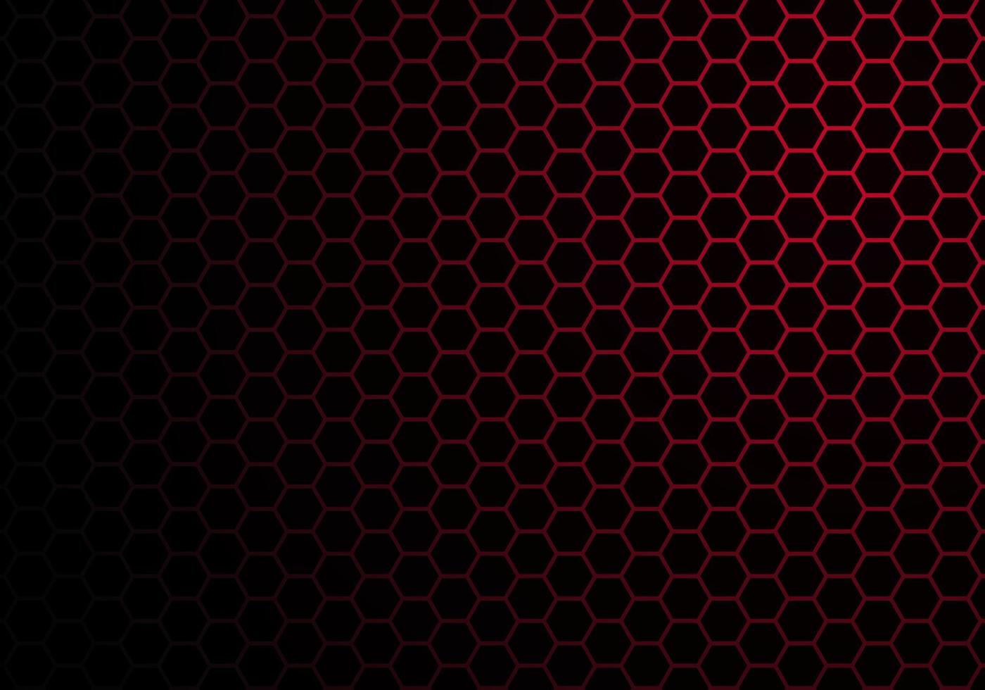 línea hexagonal de luz roja abstracta en fondo futurista de lujo moderno gris vector