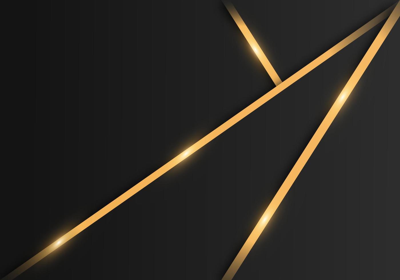 Abstract Premium Black Geometric Overlap Layers with Stripe Golden Line Luxury Style on Dark Background with Copy Space vector