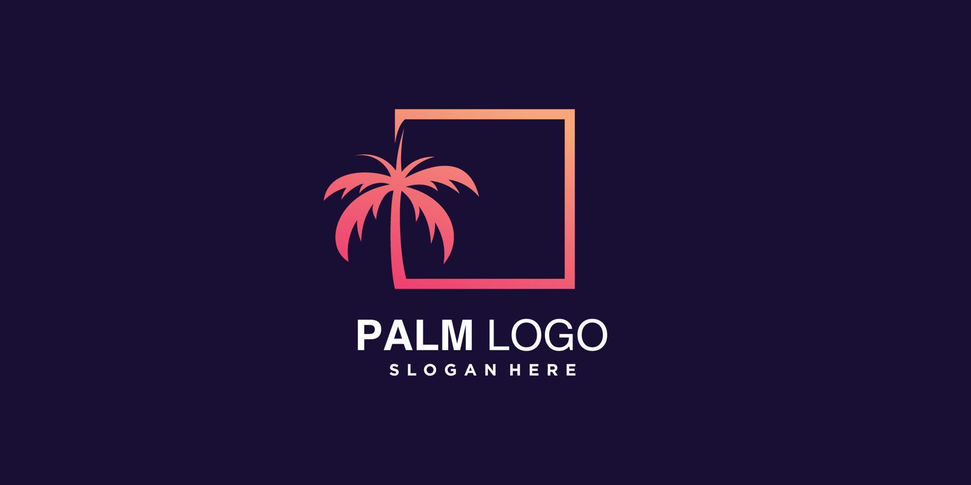 Palm logo collection with creative element concept Premium Vector part 2