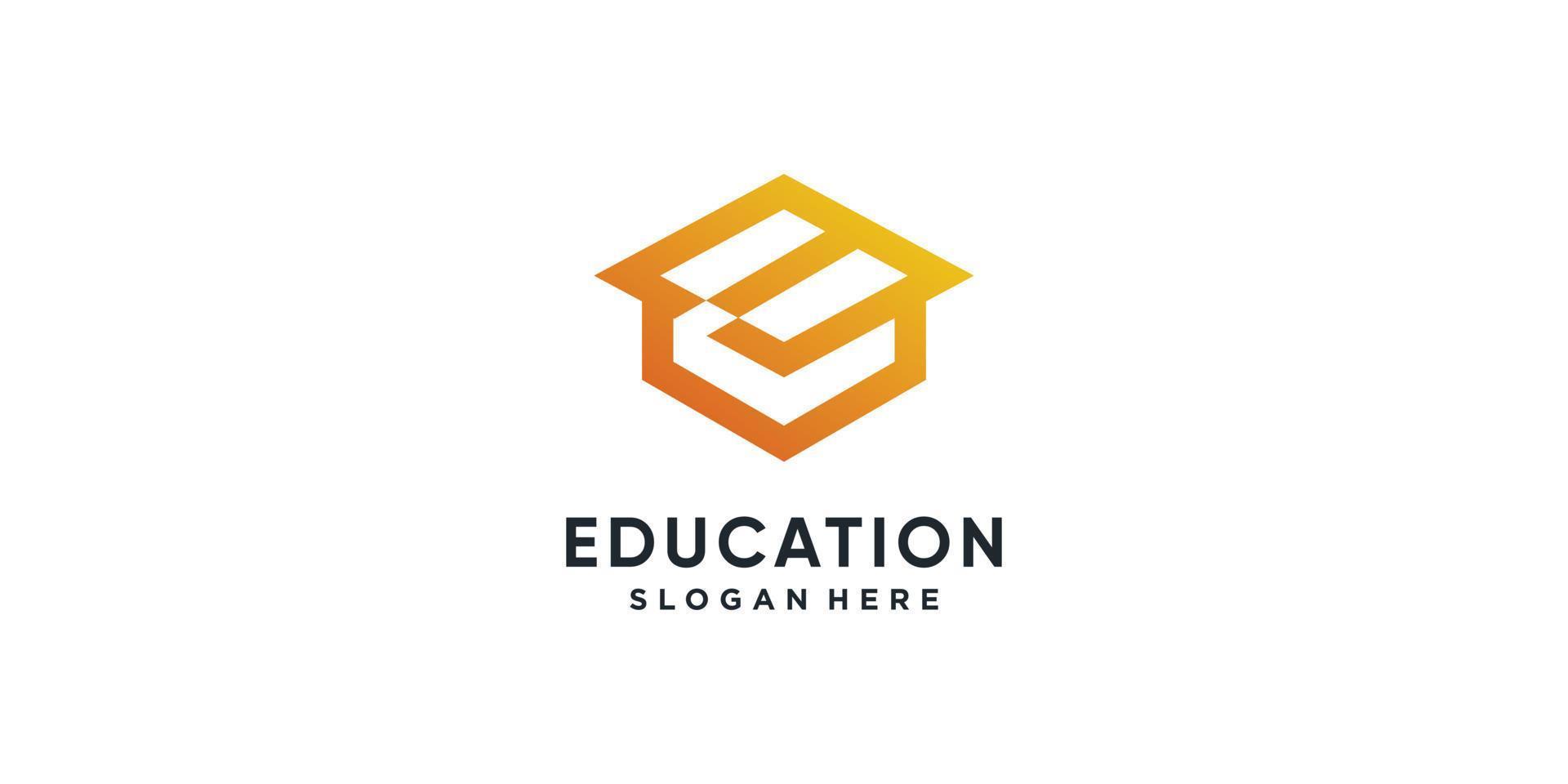 logotipo para estudiar con el concepto de elemento creativo moderno premium vector parte 1