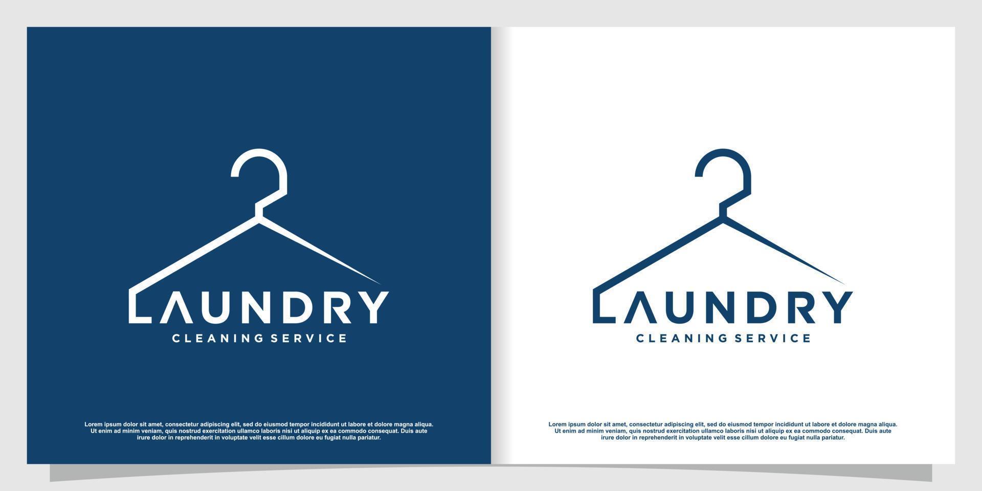 Laundry logo with creative element style Premium Vector part 6