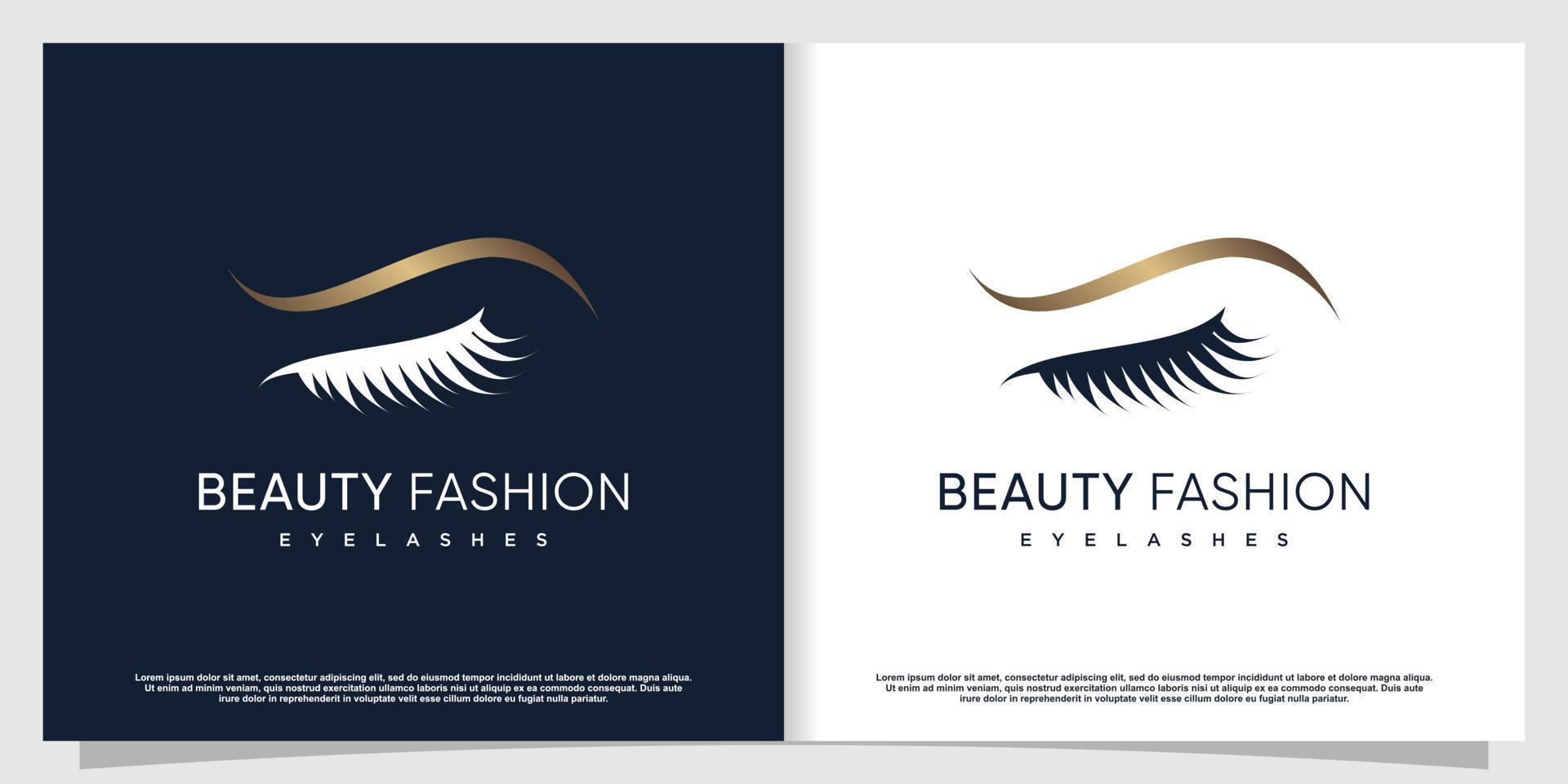 Eye lashes logo design with creative modern concept Premium Vector part 1