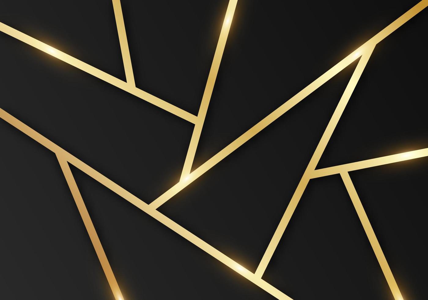 Modern Mosaic Wallpaper Dark Black and Gold Background Texture vector