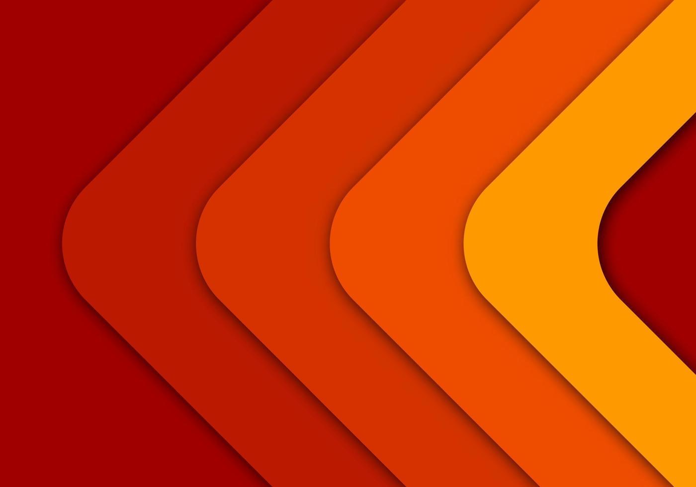 Orange Background Geometric Overlap Layer Paper Cut on Dark with Space Design vector