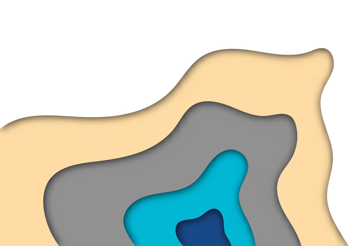 Stylish Modern 3D Paper Cut Art Template with Abstract Curve Shapes Background for Flyer, Banner, Presentation and Poster vector