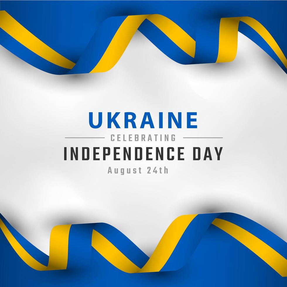 Happy Ukraine Independence Day August 24th Celebration Vector Design Illustration. Template for Poster, Banner, Advertising, Greeting Card or Print Design Element