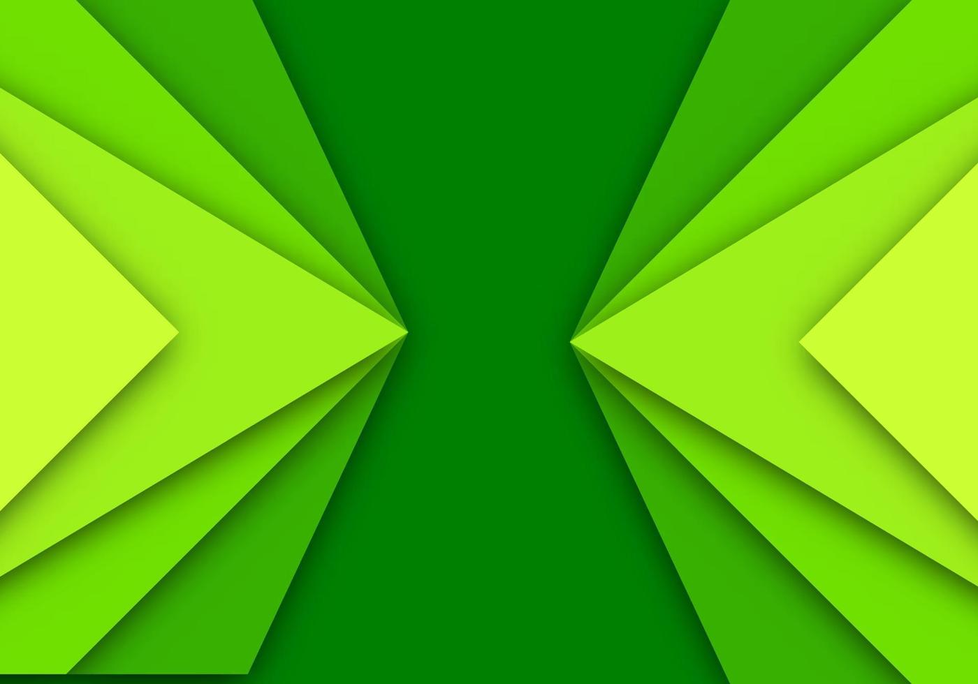 Green Background Geometric Overlap Layer Paper Cut on Dark with Space Design vector