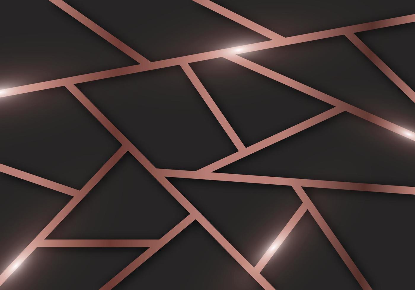 Modern Mosaic Wallpaper Dark Black and Rose Gold Background Texture vector