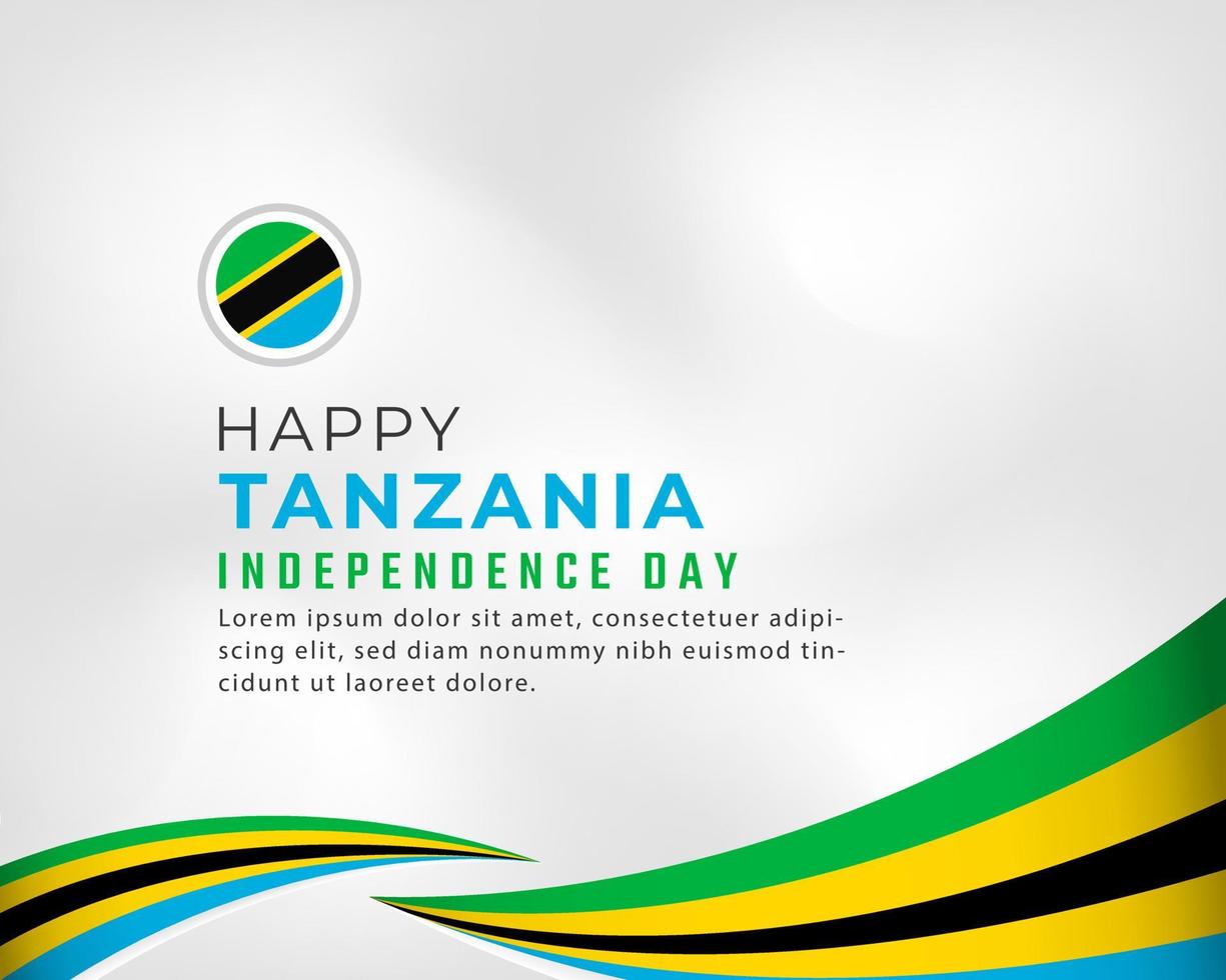 Happy Tanzania Independence Day December 9th Celebration Vector Design Illustration. Template for Poster, Banner, Advertising, Greeting Card or Print Design Element