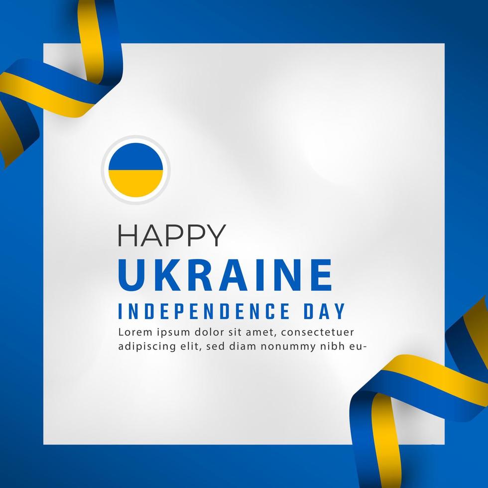 Happy Ukraine Independence Day August 24th Celebration Vector Design Illustration. Template for Poster, Banner, Advertising, Greeting Card or Print Design Element