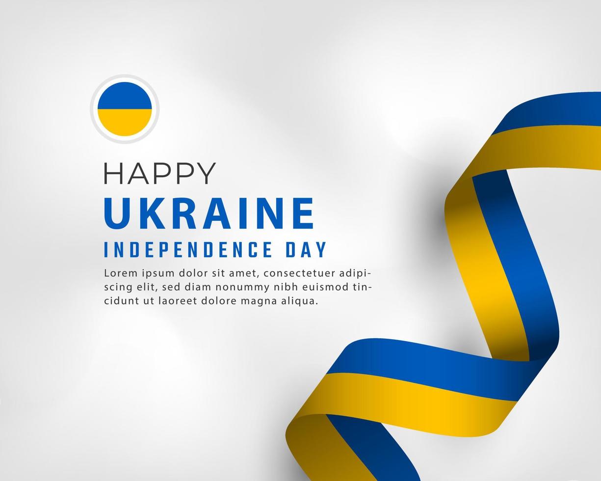 Happy Ukraine Independence Day August 24th Celebration Vector Design Illustration. Template for Poster, Banner, Advertising, Greeting Card or Print Design Element