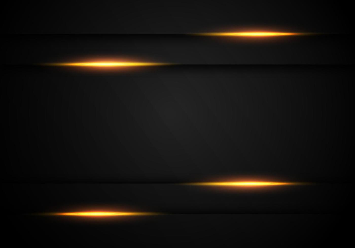 Abstract Gold Light on Black Metallic Shadow Overlap with Blank Space Design Modern Futuristic Background vector