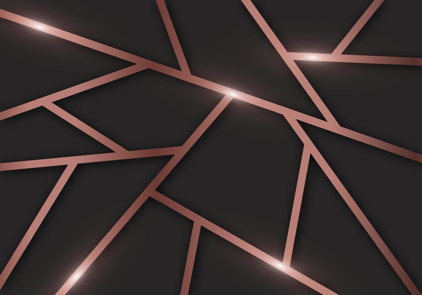 Modern Mosaic Wallpaper Dark Black and Rose Gold Background Texture vector