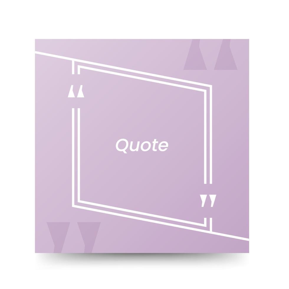 Quote frames blank templates on white background vector