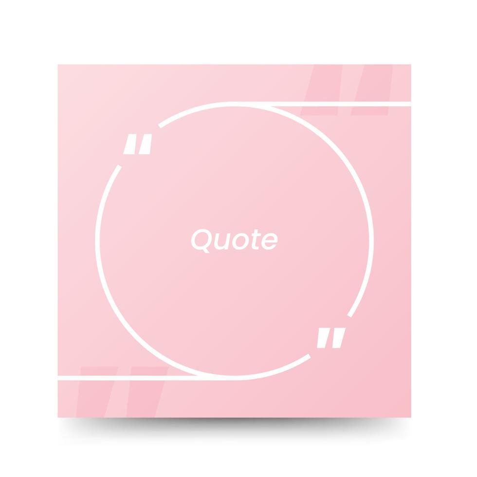 Quote frames blank templates on white background vector