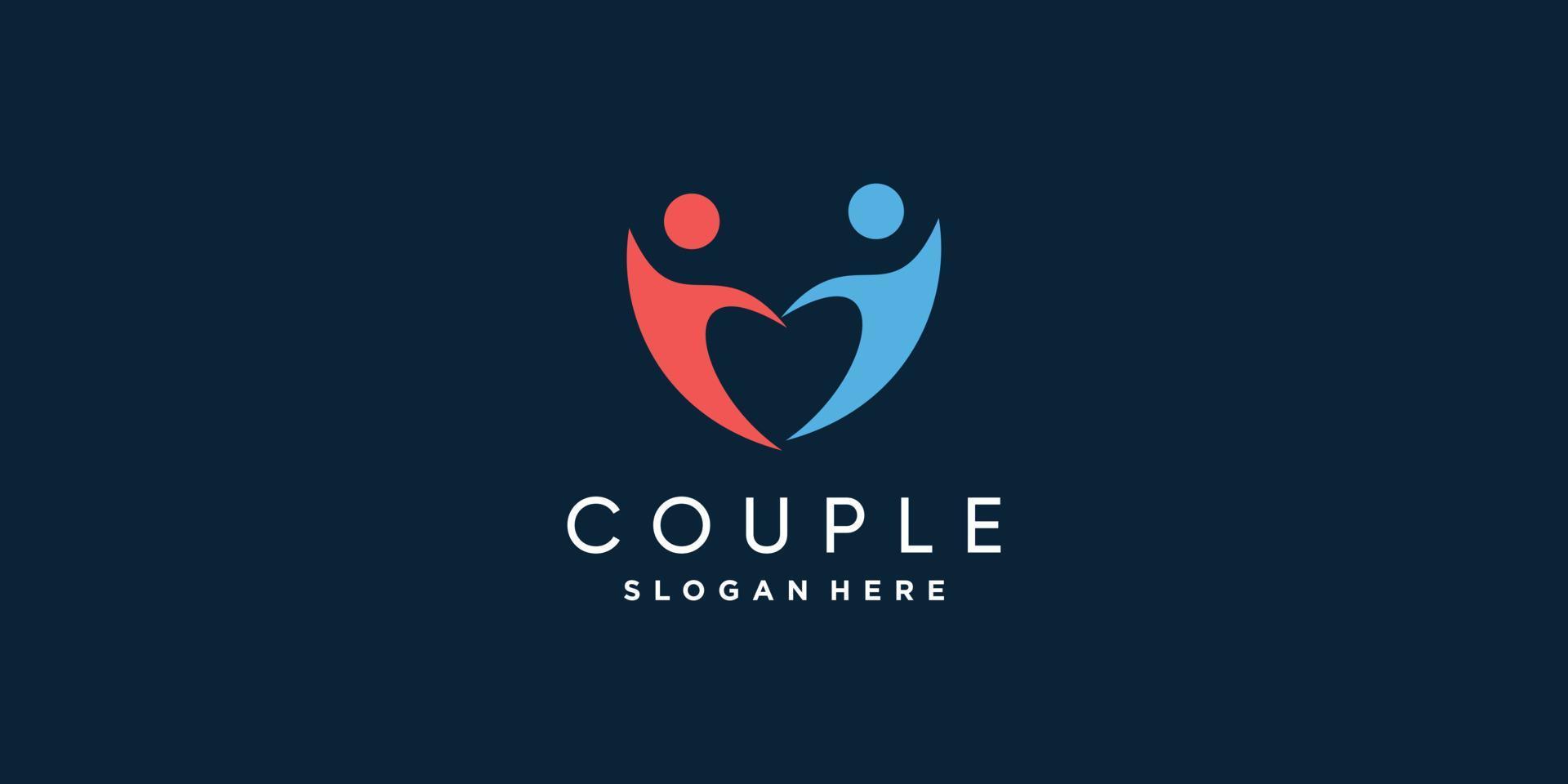 Couple logo with modern unique concept Premium Vector part 3
