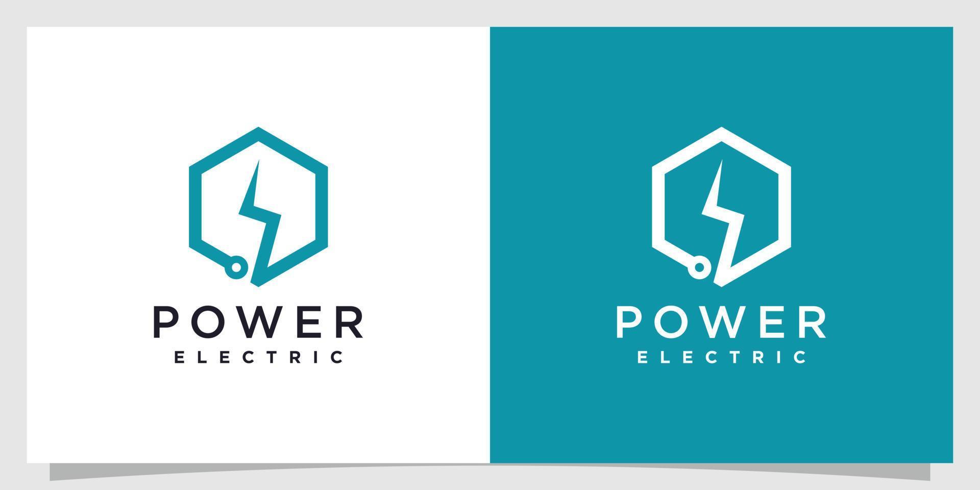 logotipo eléctrico con concepto creativo simple y minimalista premium vector parte 2