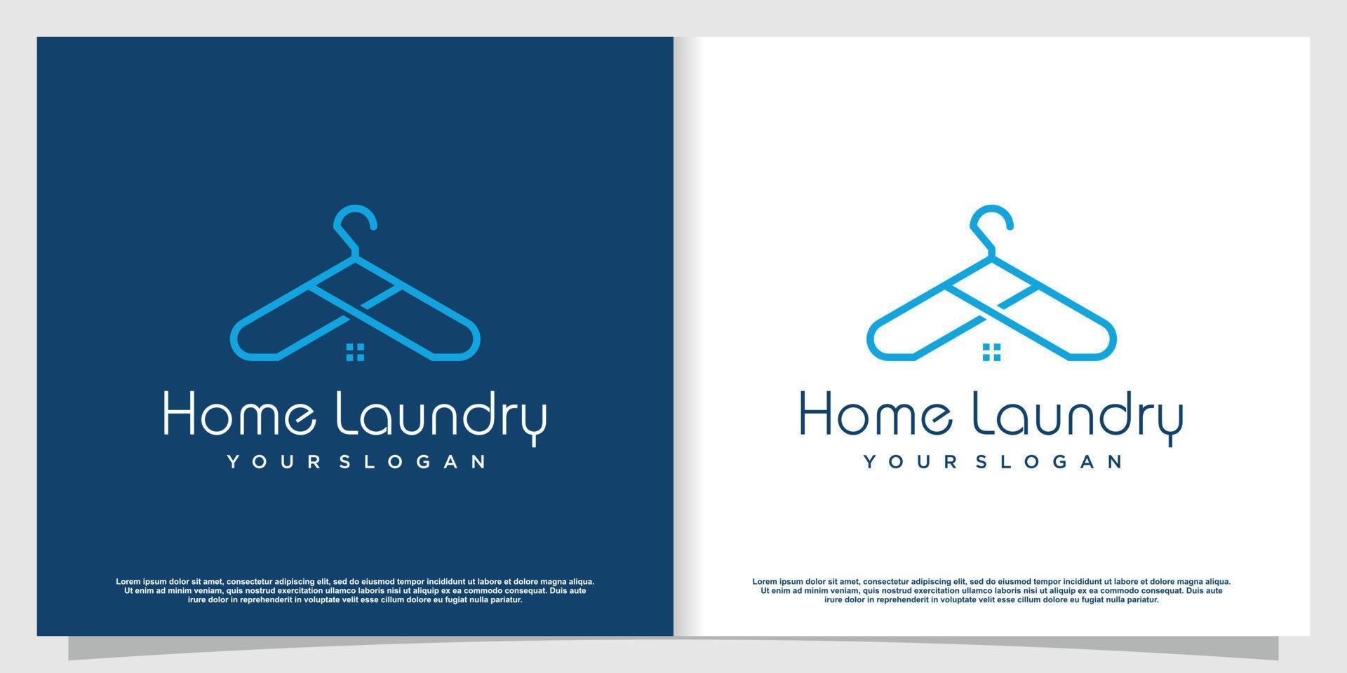 Laundry logo with creative element style Premium Vector part 5