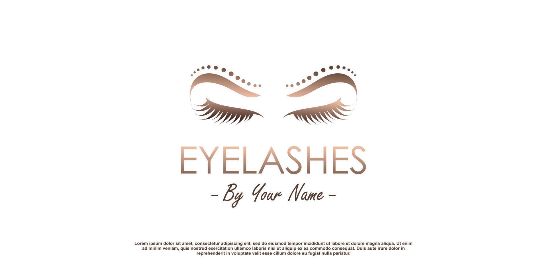 Eye lashes logo design with creative modern concept Premium Vector part 6