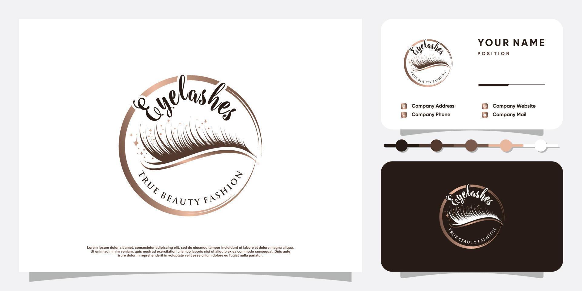 Eye lashes logo design with creative modern concept Premium Vector part 3