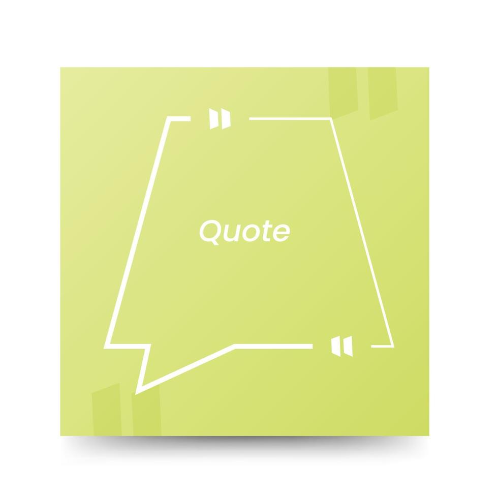 Quote frames blank templates on white background vector