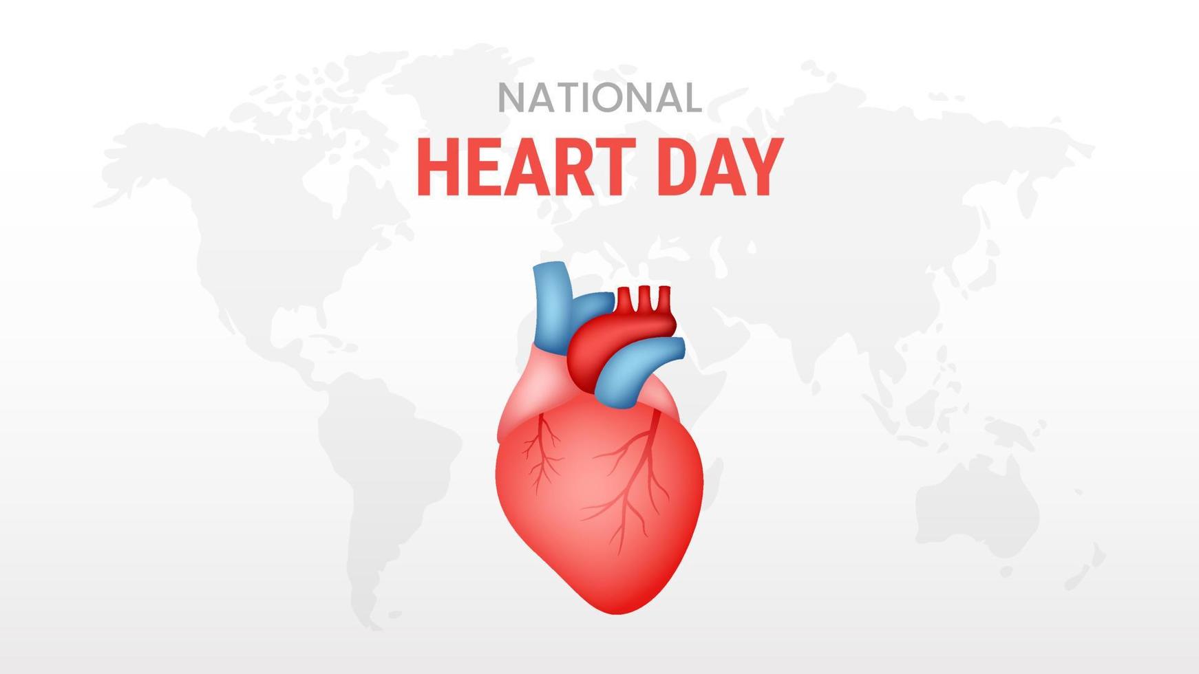 World heart day on white background vector