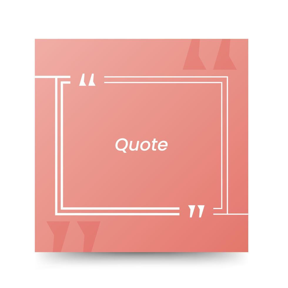 Quote frames blank templates on white background vector