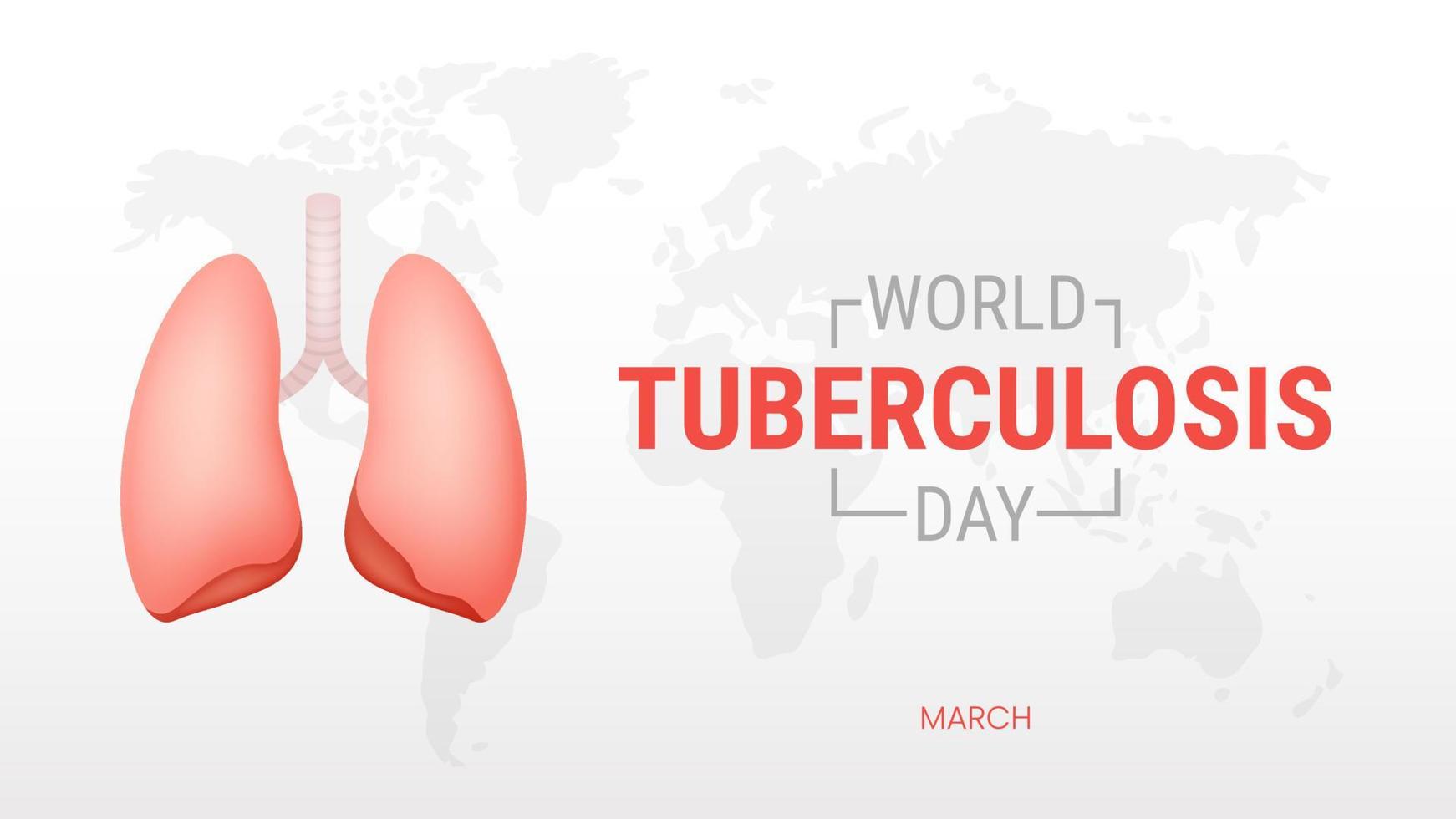 World Tuberculosis day on white background vector