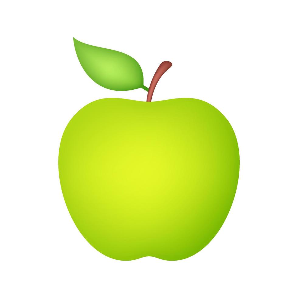manzana aislada sobre fondo blanco vector