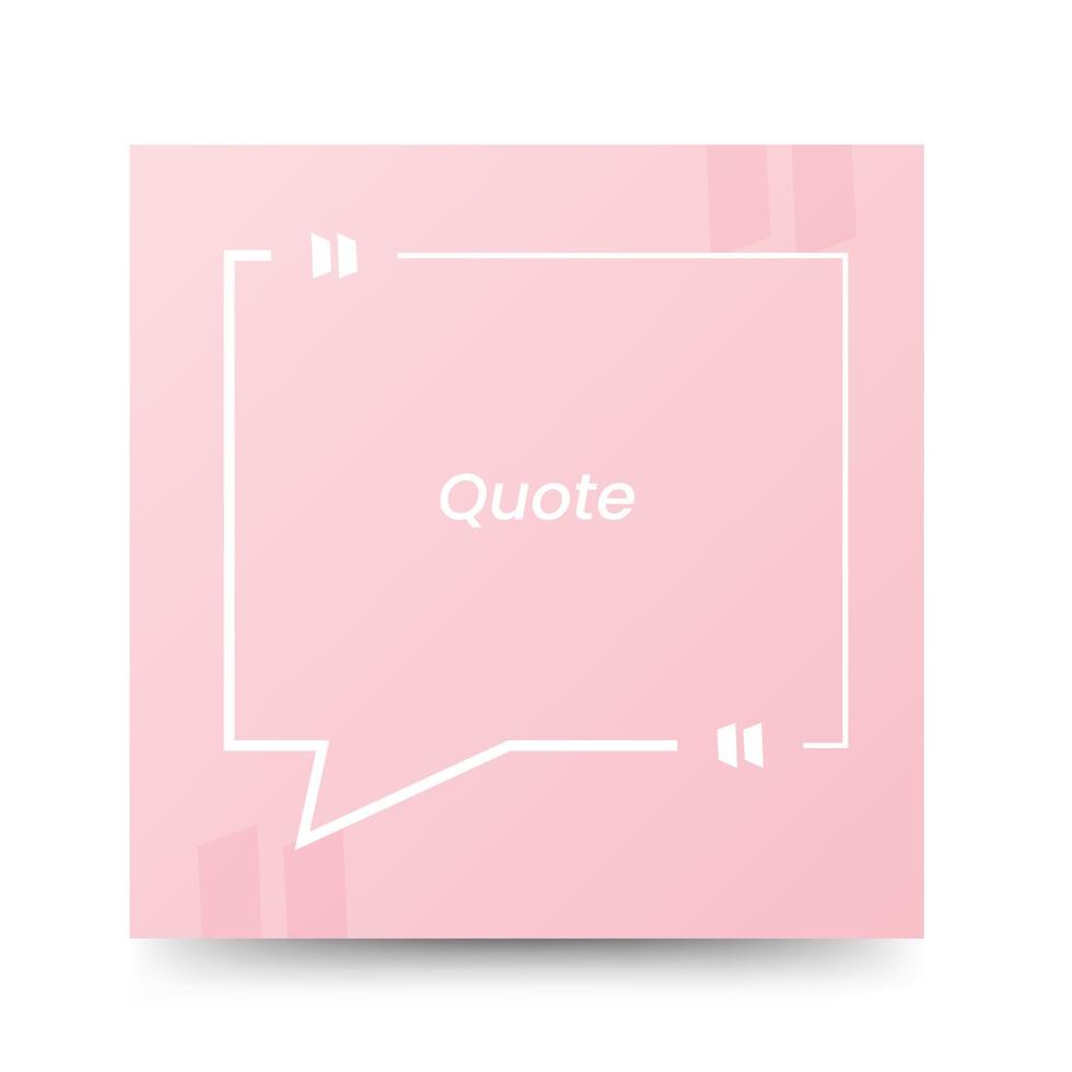 Quote frames blank templates on white background vector