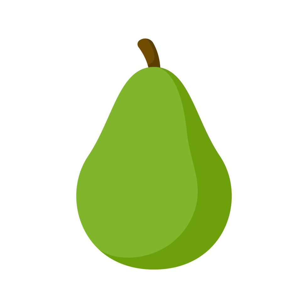 Aguacate aislado sobre fondo blanco. vector