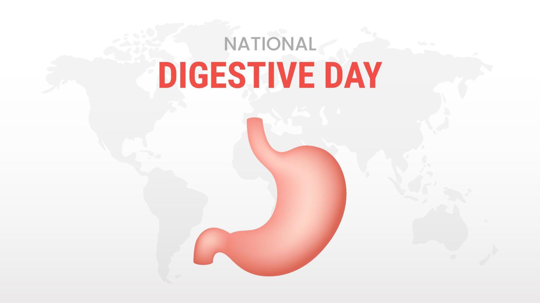 World Digestive day on white background vector